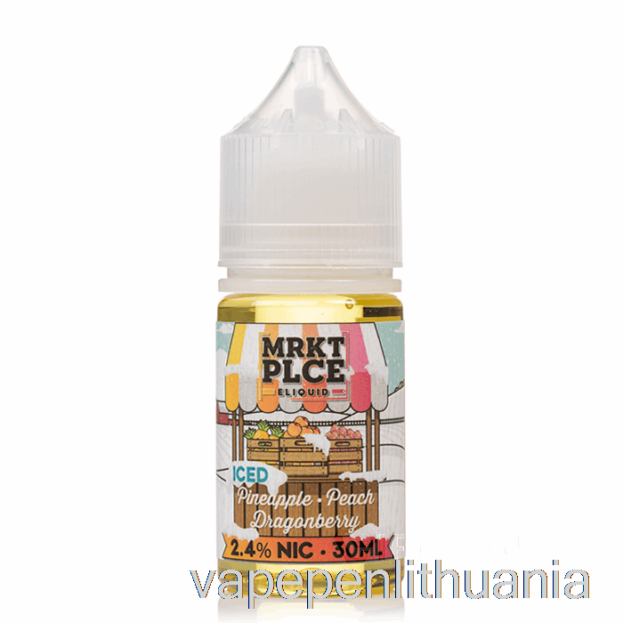 Ledinis Ananasas Persikas Drakonas - Mrkt Druskos - 30ml 48mg Vape Skystis